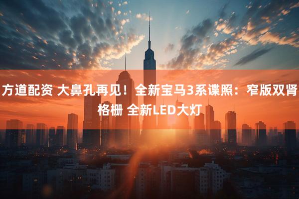 方道配资 大鼻孔再见！全新宝马3系谍照：窄版双肾格栅 全新LED大灯